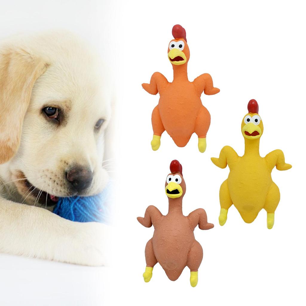 Rubber Chicken Beach Games Outdoor Games Novelty Rubber 12x21cm Backyard Games Sturdy Bite Resistant Cute Squeeze Chicken