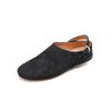 Krazing Pot Cow Suede Nubuck Summer Size 46 Size 45 Leisure Shoes Women Round Toe European Design Flats