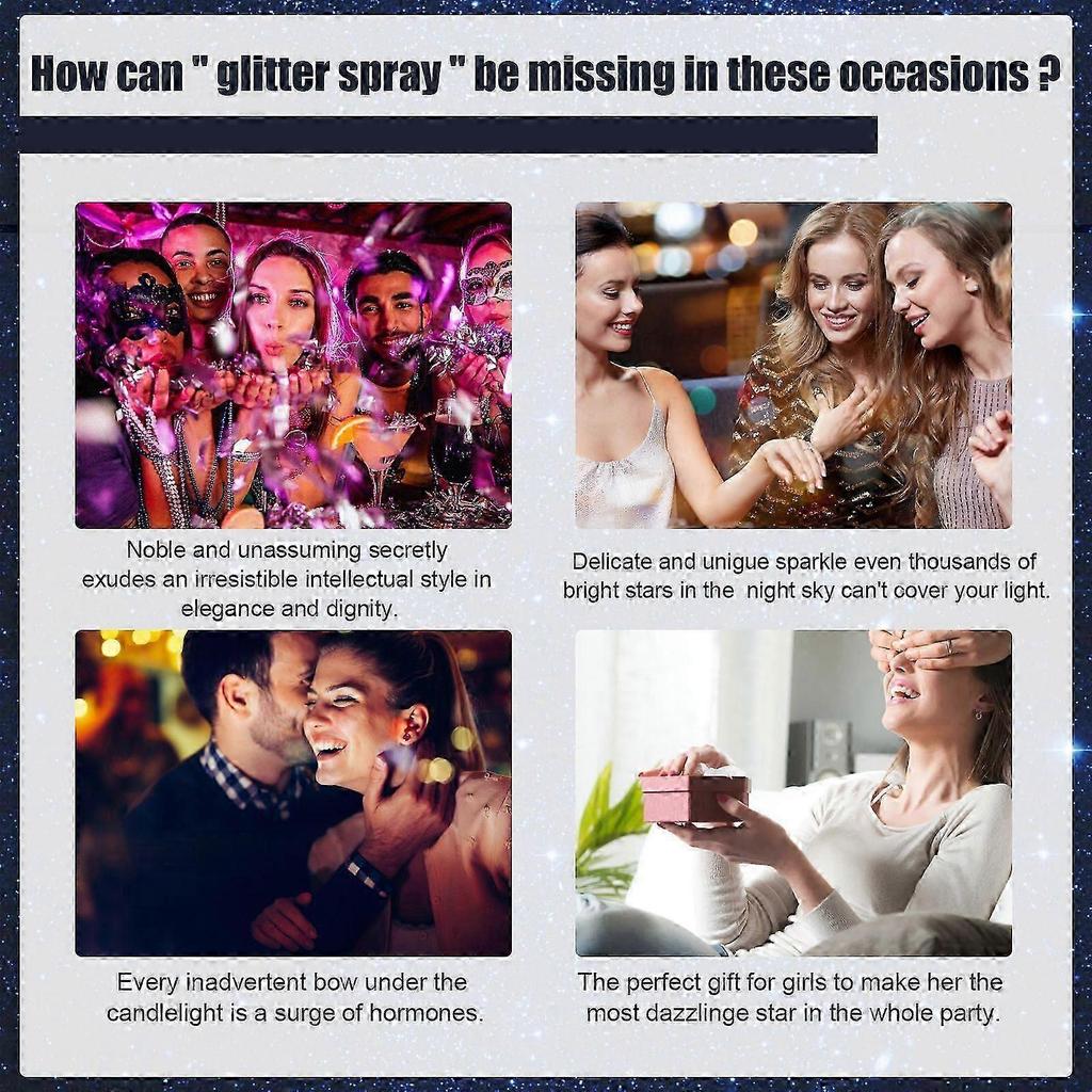 Glitter Spray, Halloween Brightening Makeup Night Club Party Clothing Highlights Skin Brightening Powder