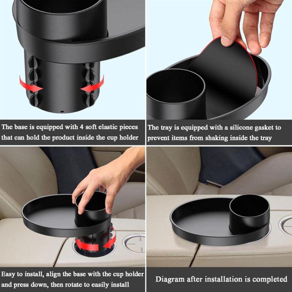 2 in 1 Travel Tray Stable Extend Cup Holder New Car Seat Snack Tray  Road Trip