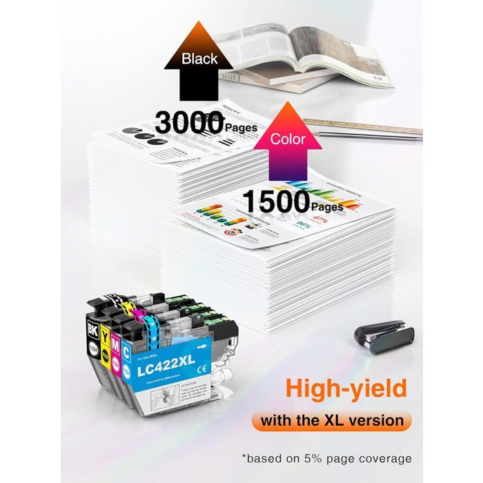Compatible Ink Cartridge - DOUGLAS LABORATORIES - LC422XL - Multi-color - 3000 Pages - 4 Pieces