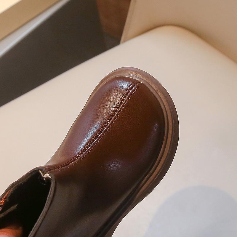 2025 Herbst Kinder Stiefeletten im britischen Stil mit weicher Sohle & Seitenreißverschluss