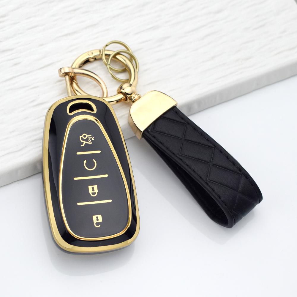 4 Buttons Car Key Fob Cover For Chevrolet Chevy Camaro Cruze Malibu Equinox Onix Spark Sonic Volt Key Case Chain Tpu Case Bag