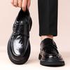 New autumn leather breathable casual shoes British style Velcro business non-slip leather shoes