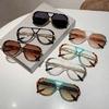 Nepolarizované Vintage Pilotné Slnečné Okuliare Módne Dvojitý Most Gradientné Viacfarebné Ležérne Okuliare Dámske Trendy Luxusný Dizajn Slnečné Okuliare