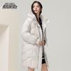 XueZhongFei Women's Hooded Mid-Length Down Jacket