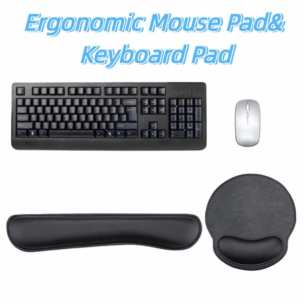 2Pcs/Set Non-Slip Ergonomic Mouse Pad Creative Wristband Mouse Mat Keyboard Hand Cushion  Student