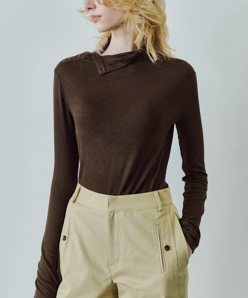 Ihr Button Point Cotton Pants / Beige