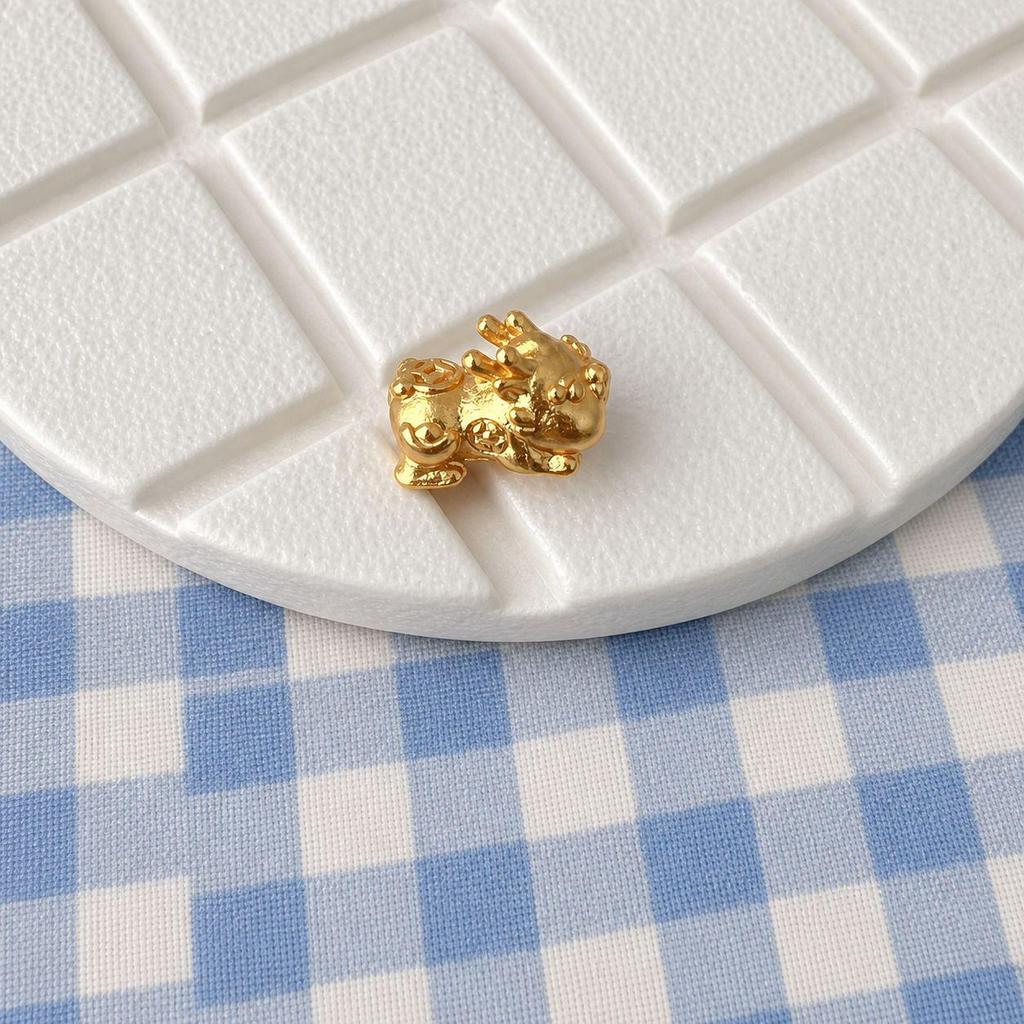 Sterling Silver & Imitation Gold Lotus Bow Star Spacer Beads for Baby Rope Weaving