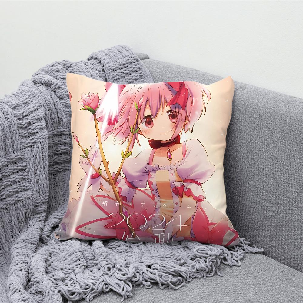 Puella Magi Madoka Magica Pillow Case Soft Cushion Cases for Farmhouse Sofa Decor Home Decorations and Protector Pillow Case