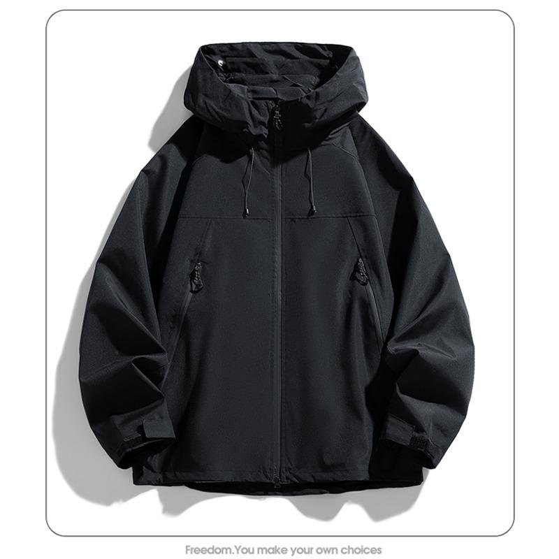 

Куртка мужская демисезонная Shocksuit Мужская тонкая куртка Женский водонепроницаемый ветрозащитный плащ Куртка для альпинизма M чёрный