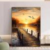 5d DIY Diamond Painting Cross Stitch Sunset Scenery Seagulls Diamond Embroidery Mosaic Home Decor