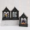 House Shape Halloween LED Lamp Cordless Ghost Festival Lantern Pumpkin LED Light  Desktop Ornament