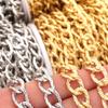 5 Yards/Rolle Aluminiumketten Gold Silber Farbe Metallstreifen Glieder Großhandelsketten Für Schmuckherstellung DIY Armband Halskette Zubehör
