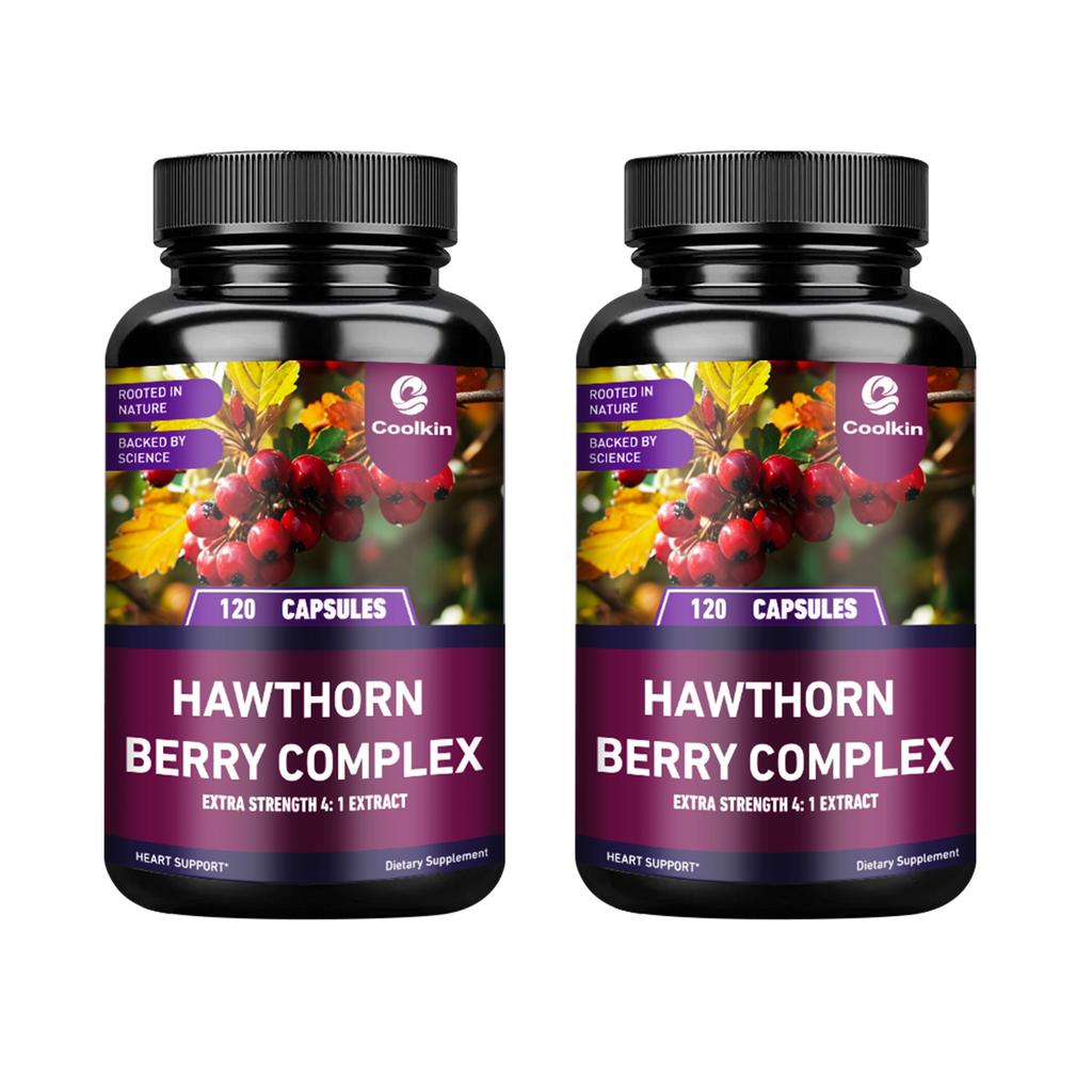 Coolkin High Potency Hawthorn Berry Capsules, Concentrated Extract, Easily Absorbed, Suitable for Adults, Natural Supplement