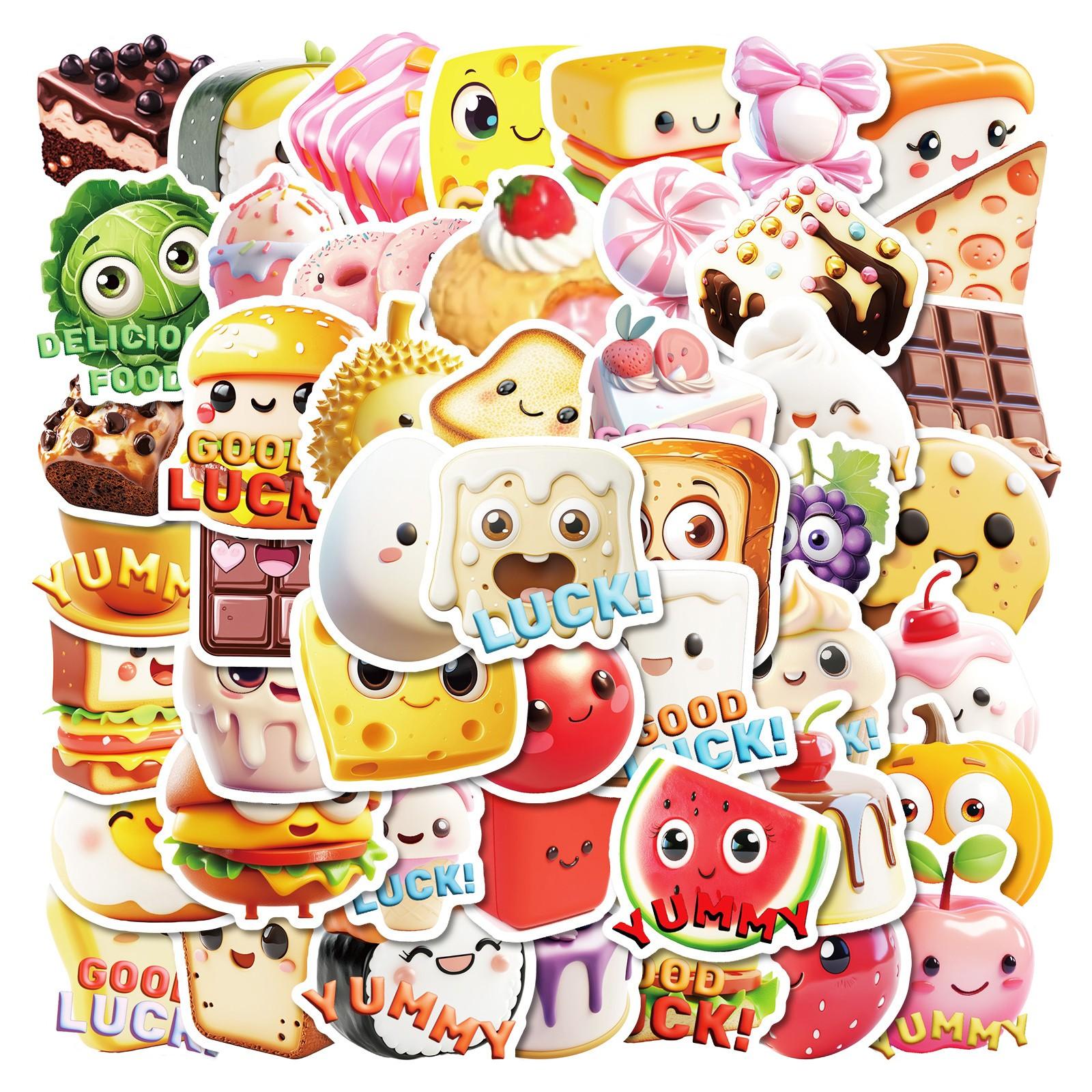 

50 шт. креативных милых водонепроницаемых наклеек из ПВХ для стаканов с водой, багажа, ноутбуков, скутеров, мотоциклов