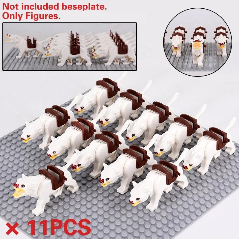 Medieval Military Sets Cavalry Figures War Horse Animals Building Blocks Parts Knight Weapons Accessories Toys for Kids Gifts