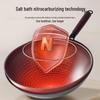 Zhi Shi 32cm Cast Iron Non-Stick Flat-Bottom Wok