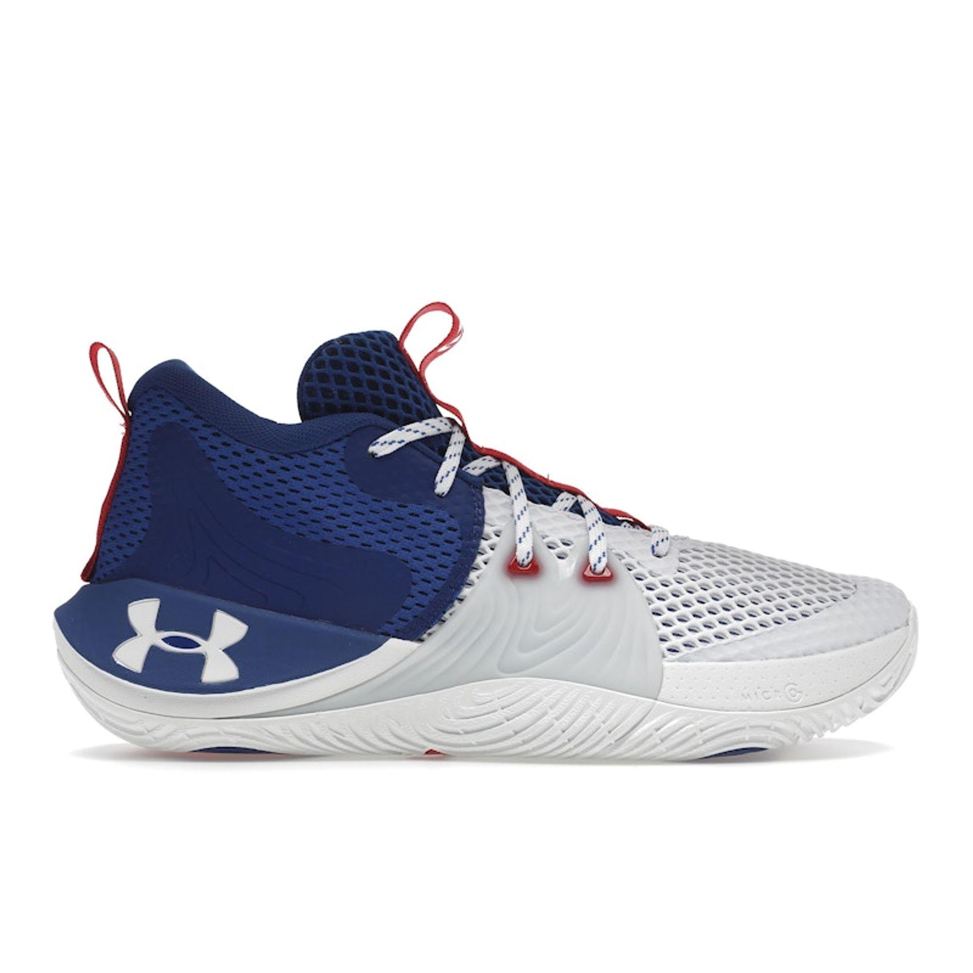Under Armour Embiid One Brotherly Love Basketball Shoes White Blue Men 3023086-107 42.5