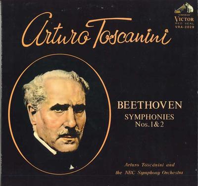 LP Record ARTURO TOSCANINI NBC SYMPHONY ORCH  Beethoven Symphony No. 1 No. 2 VRA2029 VICTOR Japan Classical Used