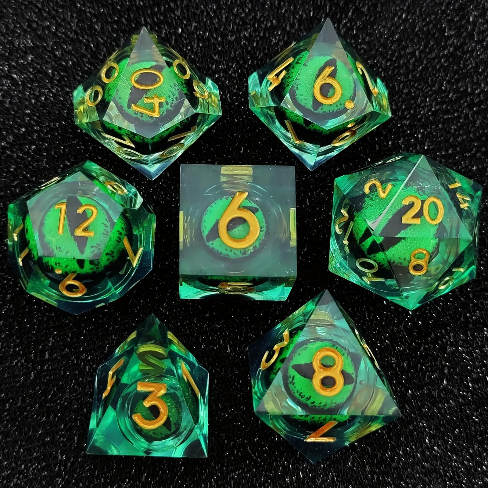 

D&D Liquid Flow Core Dice и Liquid Activity Глаз и кольцо Острый край D and D Dungeon and Dragon Pathfinder Ролевые игры Кости