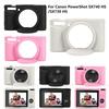 Для камери Canon PowerShot SX740 HS/SX730 HS М'який силіконовий чохол із захисною кришкою для об'єктива Протиударна гумова сумка-чохол для камери