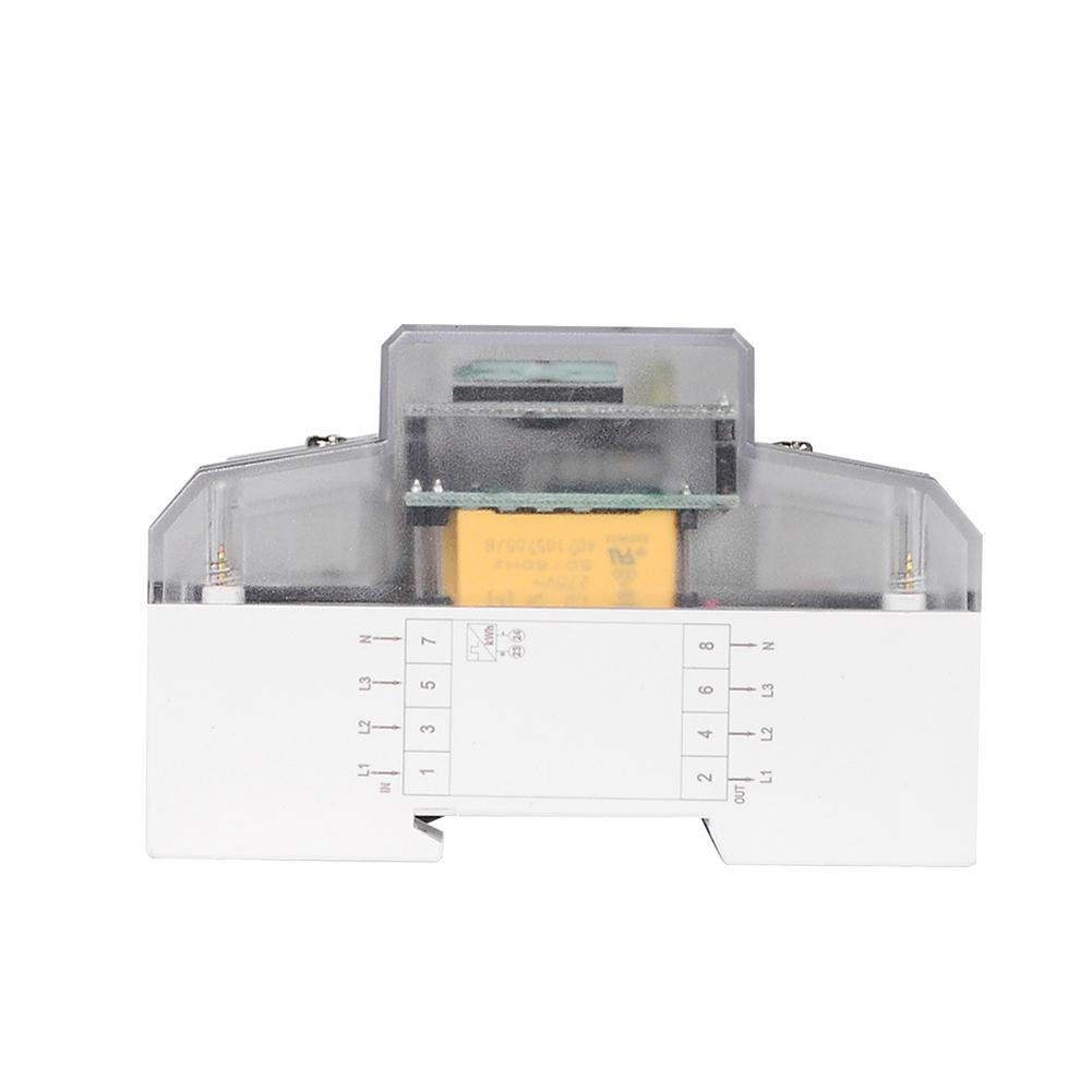 Energy Meter Three-Phase 4-Wire Electric Energy Meter LCD Digital Electricity Consumption Monitor DIN Rail 5-80A 400V for Indoor