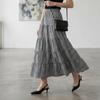 Plaid A-Line Midi Skirt Full Flare Umbrella Vintage Check Skirt Slimming for Women QT2904