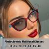 Color Changing Cat Eye Progressive Multifocal Glasses Luxury Square Near Far Finished Reading Glasses Photochromic Sunglasses