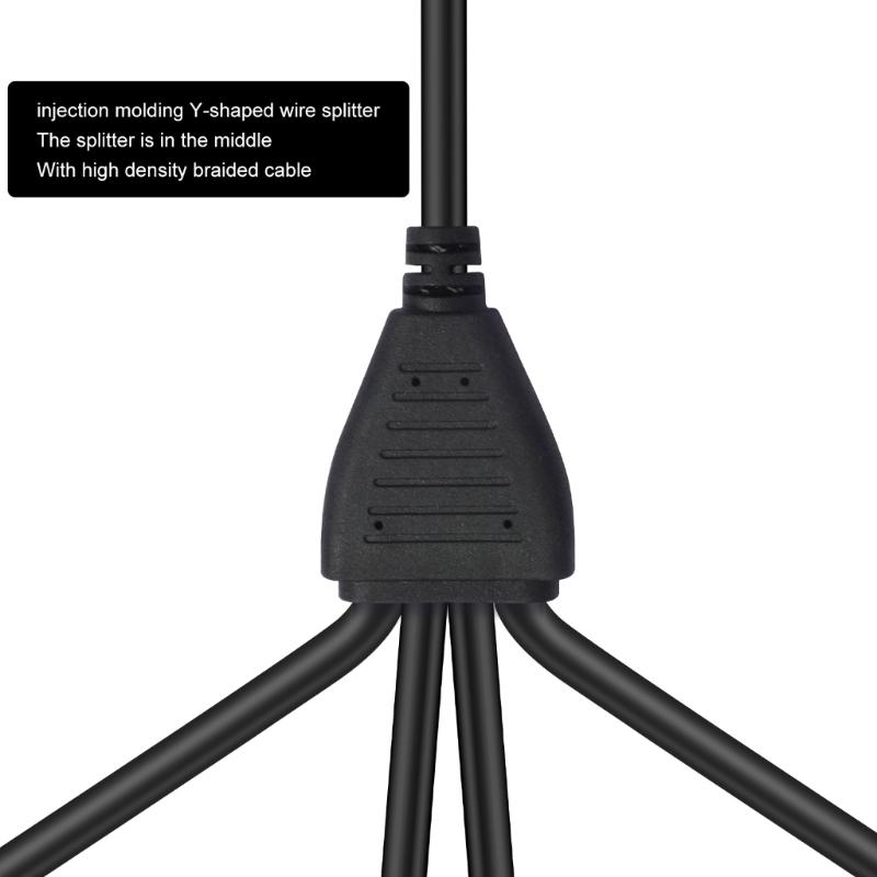 3Pin XLR Female To 4 Male Sound Splitter Cable 60Cm Metal Housing For Microphones Mixers Amplifiers Balanced Connection