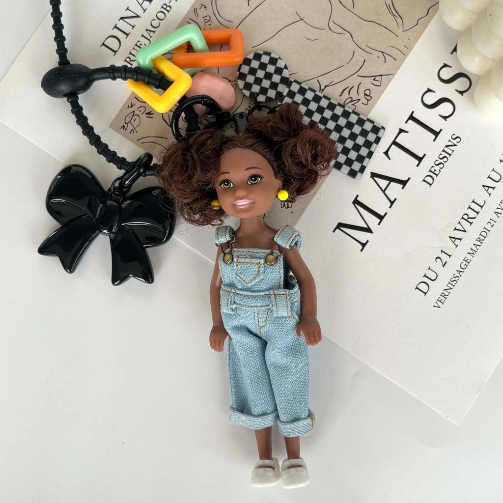 Creative Cute Mini BABI Princess Doll Toy Keychain Pendant Fashion Design Exquisite Clothe Series Backpack Pendant Birthday Gift
