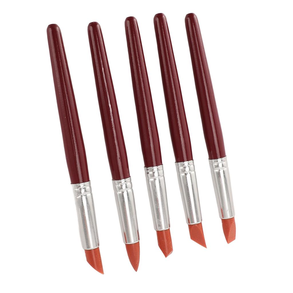 5PCS Silicone Clay Sculpting Tools Multiple Shape Pottery Pen for Modeling Dotting Shaping Carving