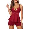 Sex pajamas sexy suspenders shorts sex underwear women's seduction lace loungewear
