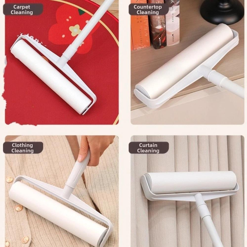 Tearable Telescopic Rod Lint Roller Large Hair Dust Remover Dust Roller Cleaning Rollers Carpet