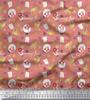 Soimoi Japan Crepe Satin Fabric Dot,Parrot & PineJuice Summer Designs Fabric Prints By Metre 42 Inch