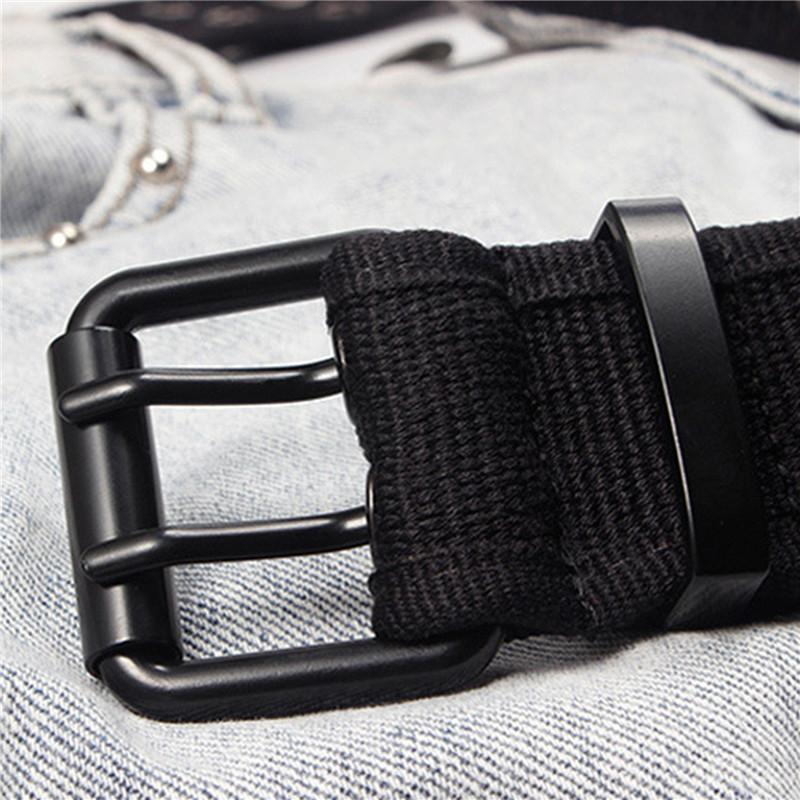 Canvas Belt For Men Luxury Metal Pin Buckle Army Tactical Nylon Braid Belts For Women Jeans High Quality Military Strap Male