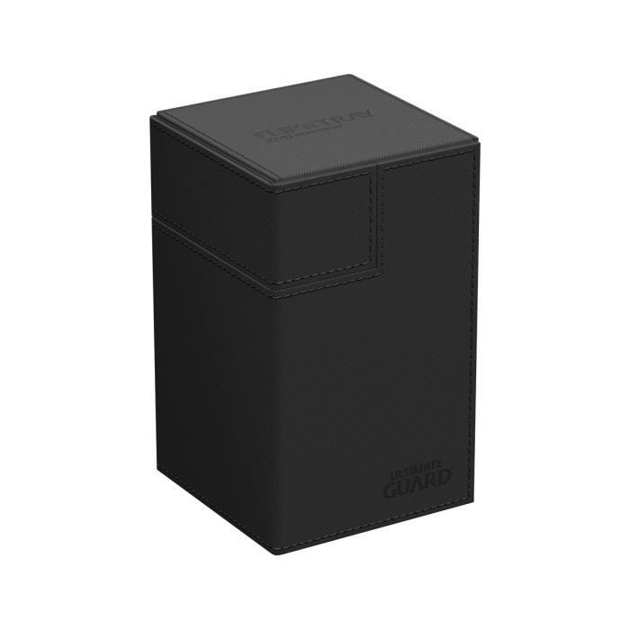 Boîte de rangement pour cartes - ultimate guard - flipntray 100+ - xenoskin - noir - plateau amovible
