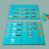 Blocuri pentru copii Evadare la malul mării Mahjong Lemn Memorie Solitar Joc de potrivire Petrecere Jocuri de societate pentru familie Puzzle-uri educative cu animale Jucărie