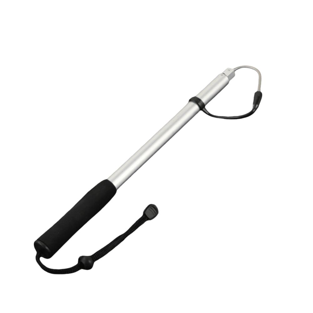 Aluminum Alloy Pole Telescopic Fishing Gaff Stainless Steel Hook Nonslip Handle Fish Grippers Soft EVA Handle Rubber Handle