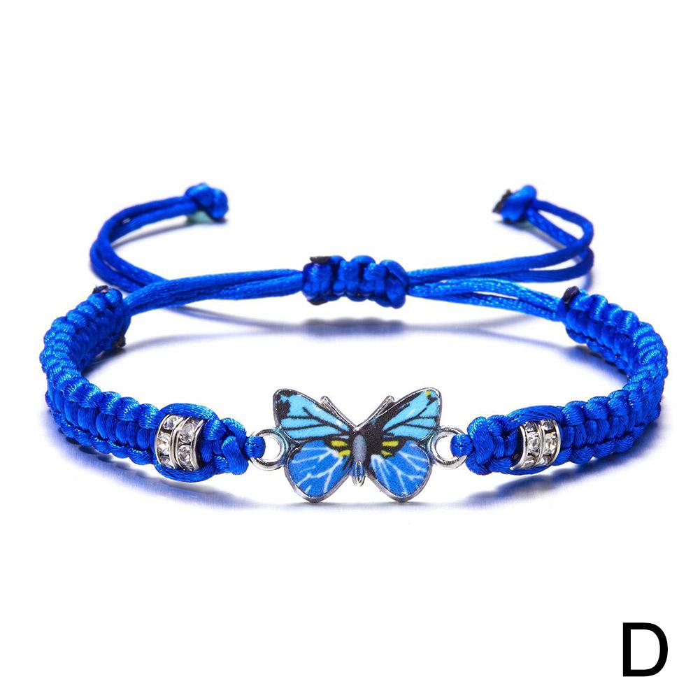 NEW Sweet Shining Butterfly Bracelet For Women Bohemian Braided Bracelet Bangle New Style Couple Classic Butterfly Hand Jewelry