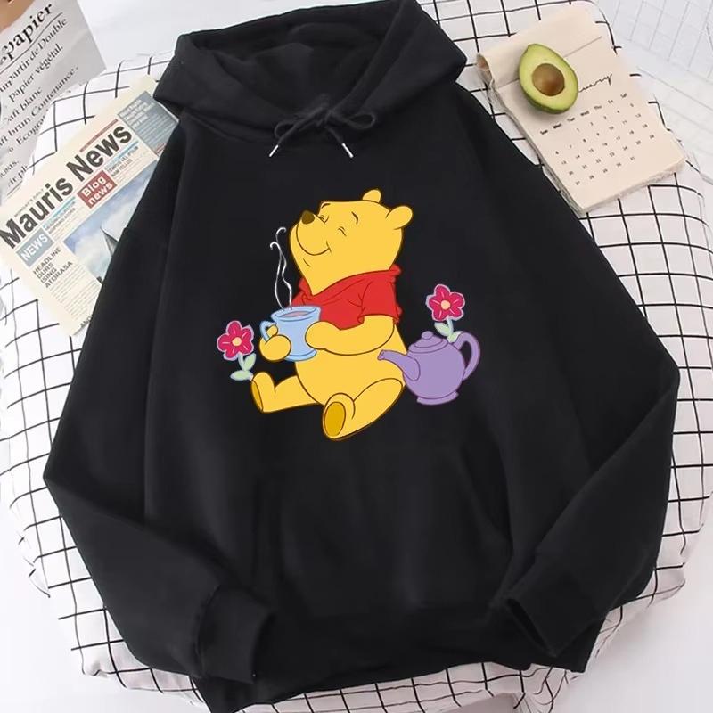 Kawaii Winnie Pooh Bear Printed Hoodie Fashion Autumn Men and Women Casual Long Sleeve Streetwear Sweater Harajuku Pullover Top