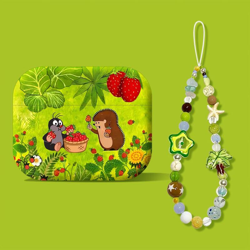 Fumede AirPods Pro 3 Case with Mole & Hedgehog Design and Lanyard