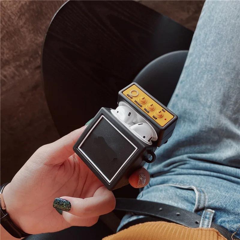 Für Airpods 4 Hülle 2024, 3D Retro Soundbox Lautsprecher Silikon Schutz Kopfhörerhülle Für Airpods Pro 2 Hülle Funda