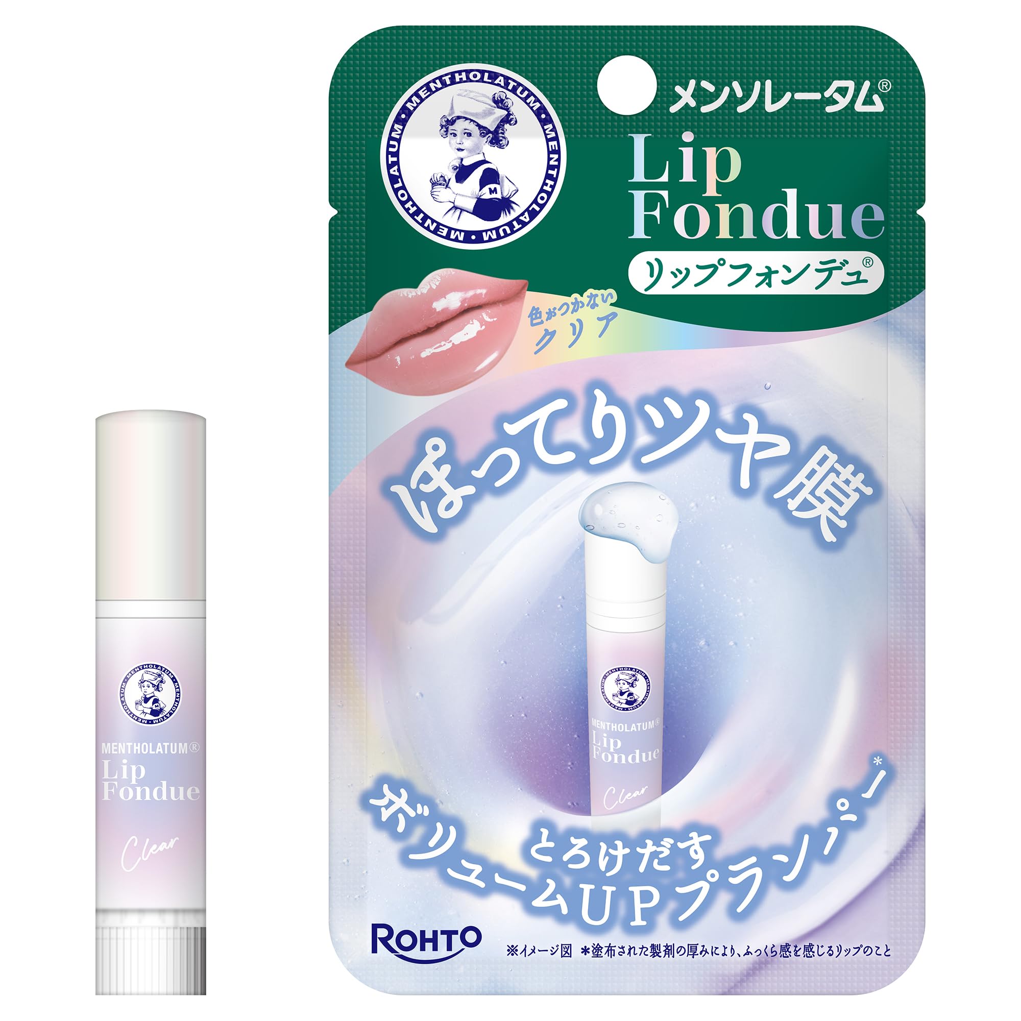 

Mentholatum Lip Fondue [All 5 Colors] 3.2g - Moisturizing Lip Balm Clear