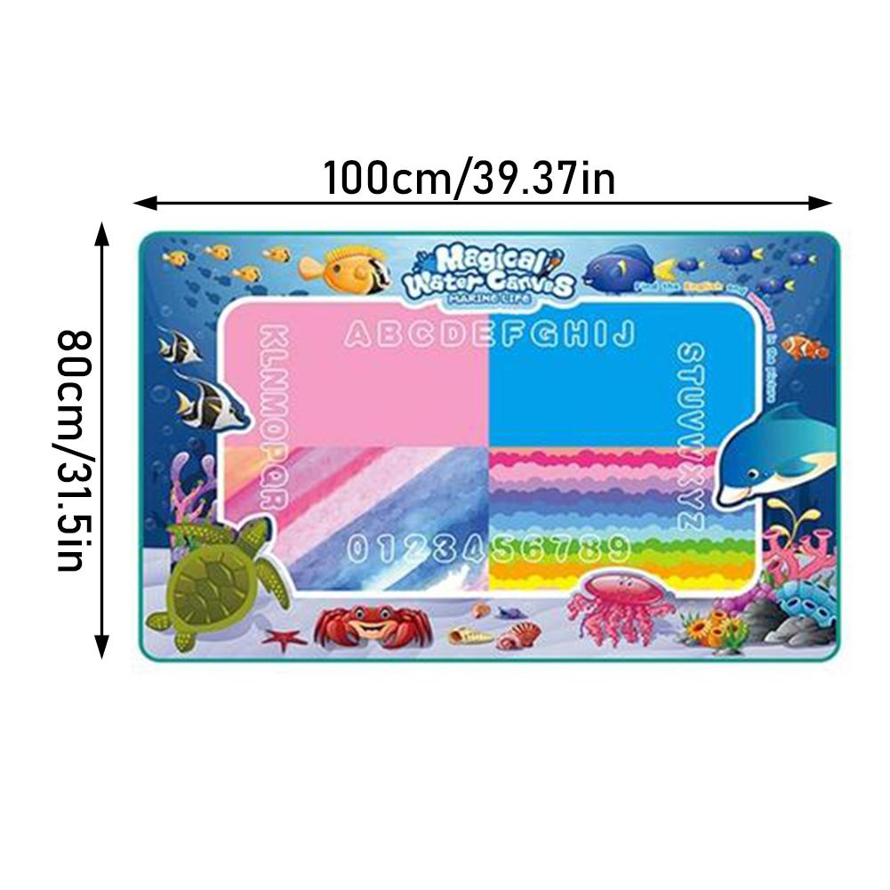Magics Water Drawing Mat With Reusable Magics Pens Children's Drawing Pad Extra Large Size Repeatable Doodling Painting Mat
