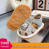Infant Summer Sandals: Non-Slip Soft Sole, Closed Toe, Cartoon Design, Light-Up Squeaky Shoes