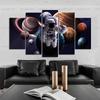 5 Panels Rocket Space Astronaut Canvas Painting Prints Modern Home Decor Universe Galaxy Poster Wall Art Picture For Living Room