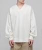 Oversized V-Neck Sweatshirt [Cream]