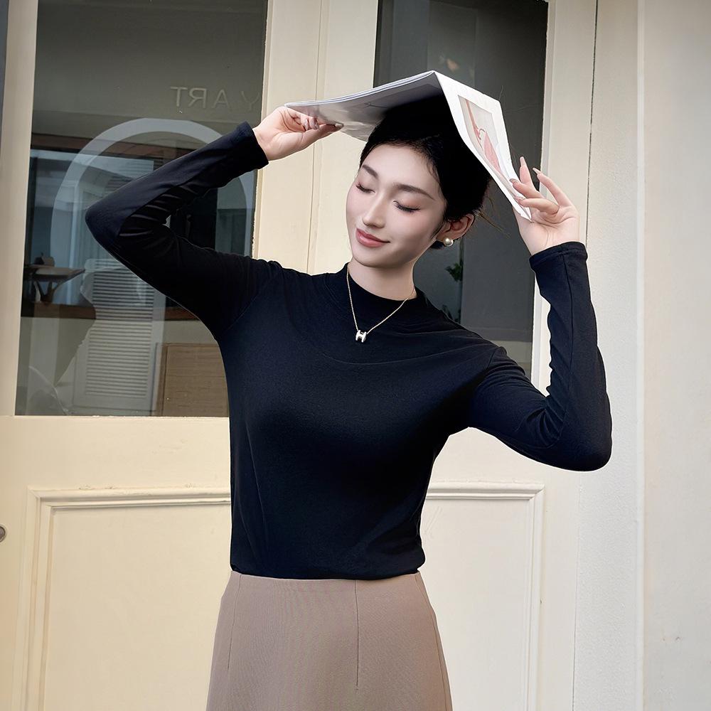 

2025 Autumn Upgrade: Versatile Stand-up Collar Base Layer in Micro-particle Velvet with Coconut Oil Finish M (80-100 jin)