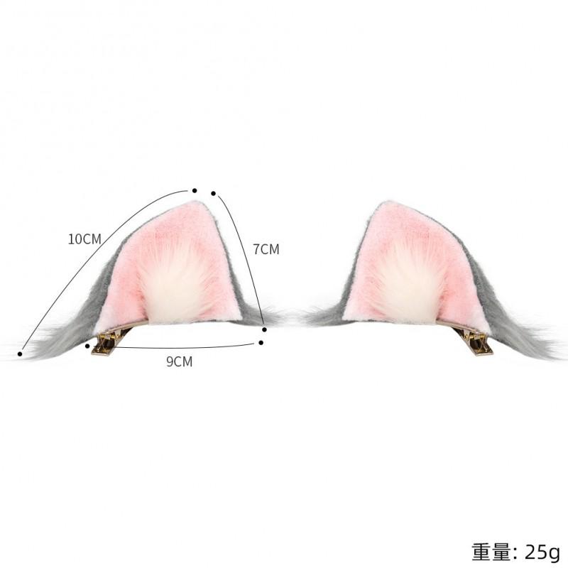 Handmade Fuzzy Cat Ear Hair Clip Lolita Outfit Accessory Women Men Kawaii Animal Headband Hairpin